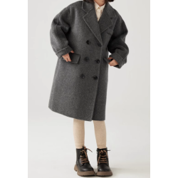 100% Handmade UK Elite Wool Style Suit Collar Elite Kids Wool Coat for Children