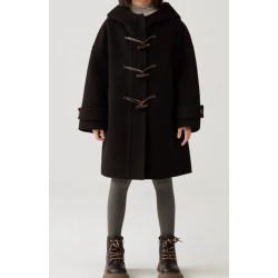 100% Handmade UK Elite Wool Style Horn Buckle Elite Kids Oceanica Wool Coat for Children