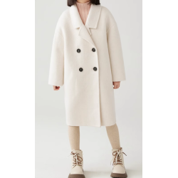 100% Handmade UK Elite Wool Style 2 Rows Buckle Suit Collar Kids Wool Coat for Children