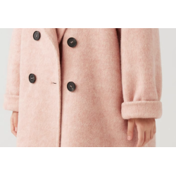 100% Handmade UK Elite Wool Style 2 Rows Buckle Suit Collar Kids Wool Coat for Children