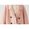100% Handmade UK Elite Wool Style 2 Rows Buckle Suit Collar Kids Wool Coat for Children
