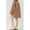 100% Handmade UK Elite Wool Style Camel Yellow Suit Collar Kids Wool Coat for Children