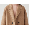 100% Handmade UK Elite Wool Style Camel Yellow Suit Collar Kids Wool Coat for Children