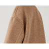 100% Handmade UK Elite Wool Style Camel Yellow Suit Collar Kids Wool Coat for Children