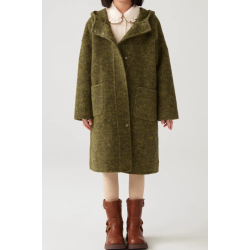 100% Handmade UK Elite Wool Style Link Hat Single Row Buckle Kids Wool Coat for Children