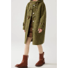 100% Handmade UK Elite Wool Style Link Hat Horn Buckle Kids Wool Coat for Children
