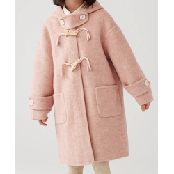 100% Handmade UK Elite Wool Style Link Hat Horn Buckle Kids Wool Coat for Children
