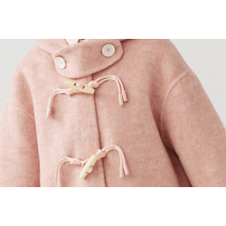 100% Handmade UK Elite Wool Style Link Hat Horn Buckle Kids Wool Coat for Children