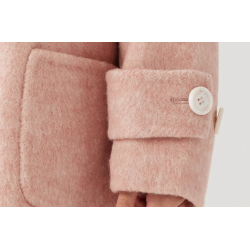 100% Handmade UK Elite Wool Style Link Hat Horn Buckle Kids Wool Coat for Children
