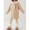 100% Handmade UK Elite Wool Style Mokami Color Doll Collar Kids Wool Coat for Children