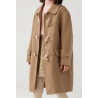 100% Handmade UK Elite Wool Style UK Trench Style Camel Yellow Kids Wool Coat for Children