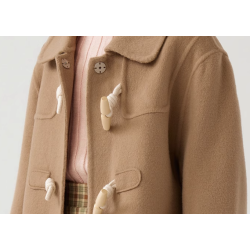 100% Handmade UK Elite Wool Style UK Trench Style Camel Yellow Kids Wool Coat for Children
