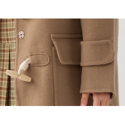 100% Handmade UK Elite Wool Style UK Trench Style Camel Yellow Kids Wool Coat for Children