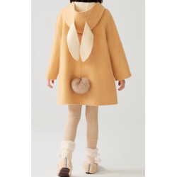 100% Handmade UK Elite Wool Style Rabbit Ears Link Hat Elite Kids Wool Coat for Children