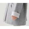 100% Handmade UK Elite Wool Style Light Gray Rabbit Ears Hat Kids Wool Coat for Children