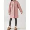 100% Handmade UK Elite Wool Style Light Pink Round Collar Elite Kids Wool Coat for Children