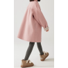 100% Handmade UK Elite Wool Style Light Pink Round Collar Elite Kids Wool Coat for Children