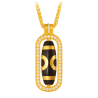 Mysterious Tibet Buddha Energy Beads Protection of 3 Eyes Diamond Gold Enamel Energy Dzi Beads Necklace