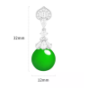 Jade Earring Health & Life Harmony Energy Protection of Imperial Green Round Bead Energy Healing Jade Earring