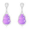 Jade Earring Health & Life Harmony Energy Protection of Imperial Violet Cucurbit Energy Healing Jade Earring
