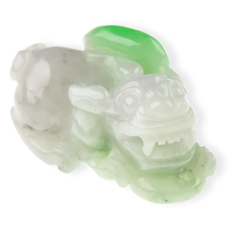 Jade Pixiu Wealth & Life Harmony Energy Protection of Touch Spring Green 814 Energy Healing Jade Pixiu