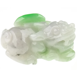 Jade Pixiu Wealth & Life Harmony Energy Protection of Touch Spring Green 814 Energy Healing Jade Pixiu
