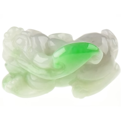 Jade Pixiu Wealth & Life Harmony Energy Protection of Touch Spring Green 814 Energy Healing Jade Pixiu
