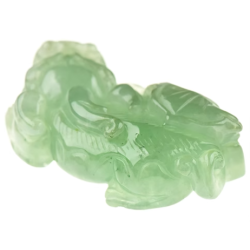 Jade Pixiu Wealth & Life Harmony Energy Protection of Graceful Light Green 1357 Energy Healing Jade Pixiu