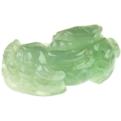 Jade Pixiu Wealth & Life Harmony Energy Protection of Graceful Light Green 1357 Energy Healing Jade Pixiu