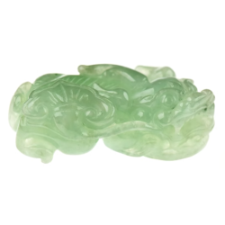 Jade Pixiu Wealth & Life Harmony Energy Protection of Graceful Light Green 1357 Energy Healing Jade Pixiu