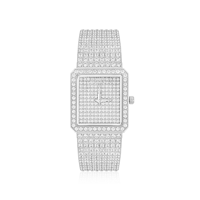 Health & Life Harmony Diamond Watch Energy Protection of Square Full White Diamond Energy Healing Watch Health & Life Harmony Diamond Watch Energy Protection of Square Full White Diamond Energy Healing Watch