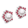 Oriental Pearl Earring Buddha Energy Protection of White Ruby Flowers All Way Energy Heal Pearl Earring