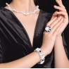 Oriental Pearl Bracelet Buddha Energy Protection of White Heart Sapphire Diamond Energy Heal Pearl Bracelet