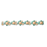 Oriental Pearl Bracelet Buddha Energy Protection of Gold Emerald Gems Flower Energy Heal Pearl Bracelet