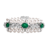 Oriental Pearl Bracelet Buddha Energy Protection of White Emerald Gems Diamond Energy Heal Pearl Bracelet