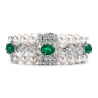 Oriental Pearl Bracelet Buddha Energy Protection of White Emerald Gems Diamond Energy Heal Pearl Bracelet
