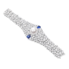 Oriental Pearl Bracelet Buddha Energy Protection of White Sapphire Gems Full Diamond Energy Heal Pearl Bracelet