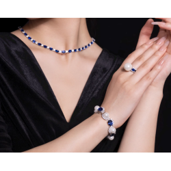 Oriental Pearl Bracelet Buddha Energy Protection of White Interval Sapphire Gems Energy Heal Pearl Bracelet