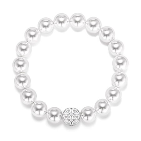Oriental Pearl Bracelet Buddha Energy Protection of White 10mm Venus Love Energy Heal Pearl Bracelet