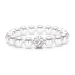 Oriental Pearl Bracelet Buddha Energy Protection of White 10mm Venus Love Energy Heal Pearl Bracelet