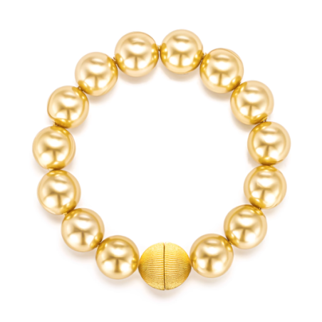 Oriental Pearl Bracelet Buddha Energy Protection of Gold Venus Love Energy Heal Pearl Bracelet