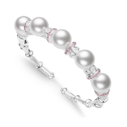 Oriental Pearl Bracelet Buddha Energy Protection of White Bamboo Joint Bangle Energy Heal Pearl Bracelet