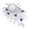 Oriental Pearl Brooch Buddha Energy Protection of White Sun Sapphire Gems Energy Heal Pearl Brooch