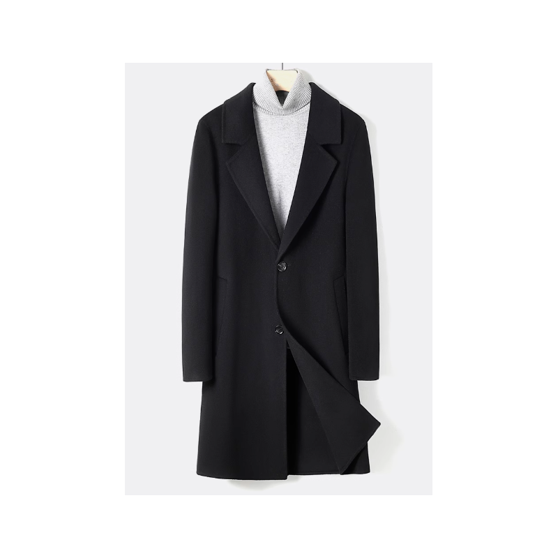 Energy Men Cashmere Clothes Online of Black Single Breasted Slant Pocket Energy Cashmere Men Coat Energy Men Cashmere Clothes Online of Black Single Breasted Slant Pocket Energy Cashmere Men Coat